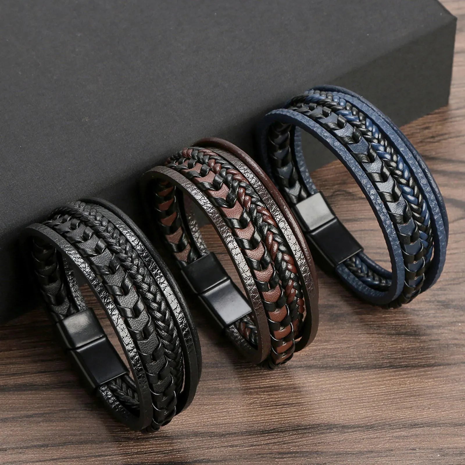 Elevate Your Style: Hand Woven Multi-Layer Leather Bracelets - The Ultimate Trend-Setting Gift for Wellness & Fashion Aficionados