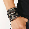 Forge Your Style with Black Skull Multi-layer Bracelet Set for Men!