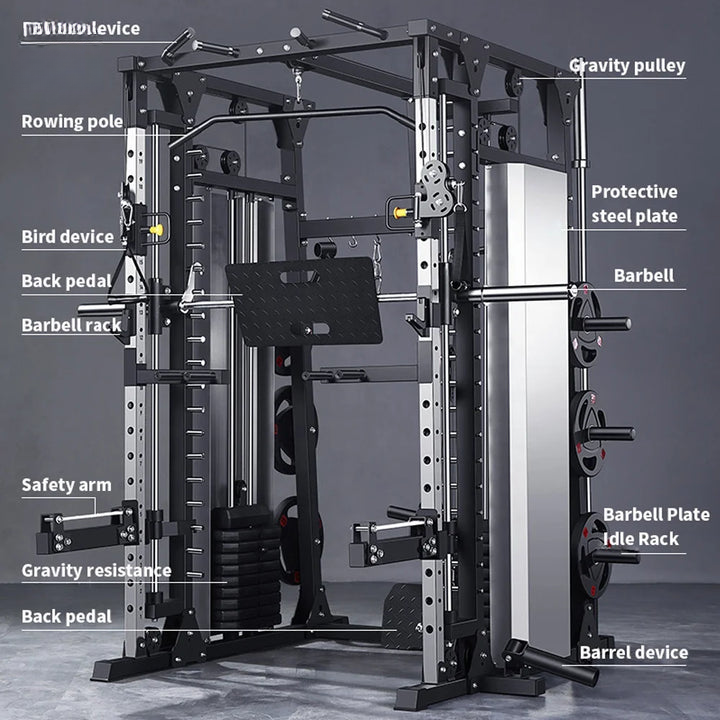 Home Gym Smith Machine with Pulley System