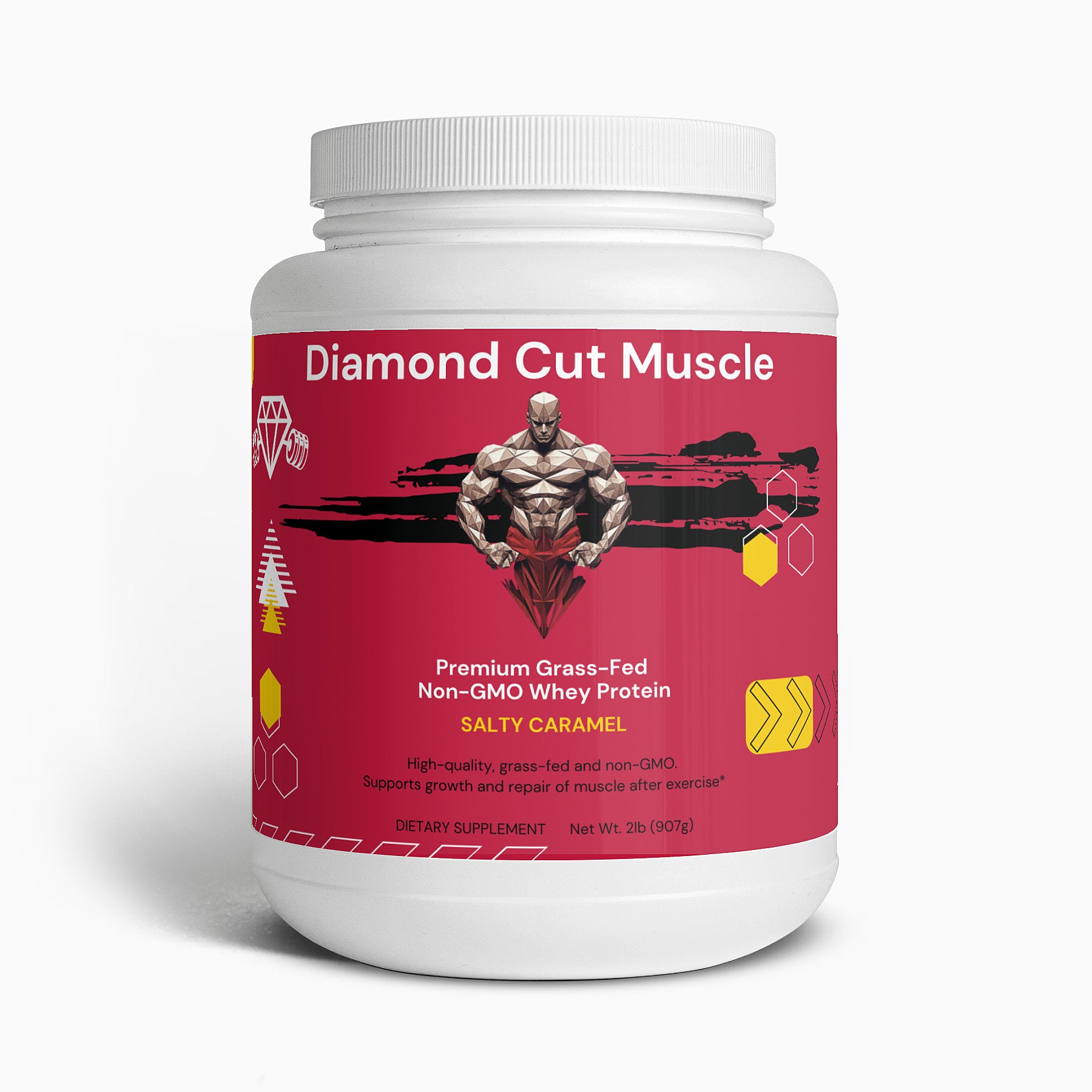 Diamond Cut Muscle's Premium Grass-Fed Non-GMO Whey Protein - Salty Caramel