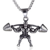 Weightlifting Pendant Fitness Necklace