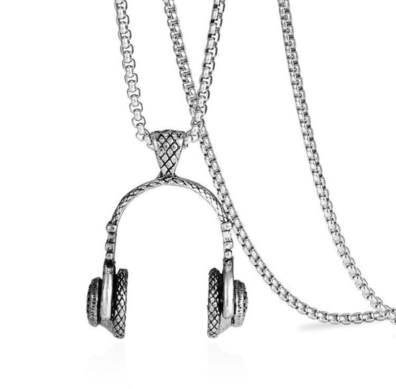 Workout Music Headphone Pendant Necklace