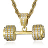 Load image into Gallery viewer, Diamond Cut Muscle Dumbbell Pendant