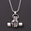 Load image into Gallery viewer, Fist Dumbbell Pendant Necklace